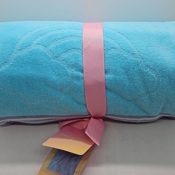 Stoney Clover Lane x Target Beach Towel Rainbow Embossed Blue With Purple/Stripe - Picture 5 of 5